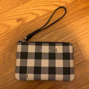 Coach plaid wristlet NWT